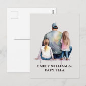Personalisierter Vater und Töchter (9) Postkarte (Vorne/Hinten)