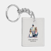 Personalisierter Vater und Töchter (9) Schlüsselanhänger (Vorderseite links)