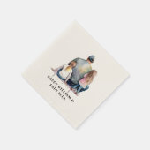 Personalisierter Vater und Töchter (9) Serviette (Ecke)
