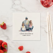 Personalisierter Vater und Töchter (9) Serviette (Beispiel)