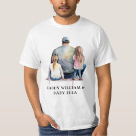 Personalisierter Vater und Töchter (9) T-Shirt