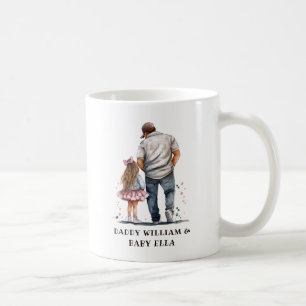 Personalisierter Vater und Tochter Kaffeetasse