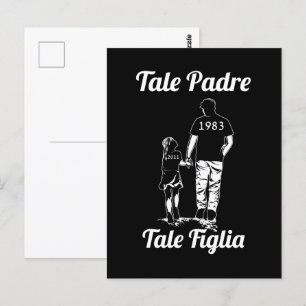 Personalisierter Vater und Tochter Name Vatertag Postkarte