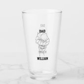 Personalisierter Vater Vater Daddy Geschenk mit de Glas (Vorderseite)