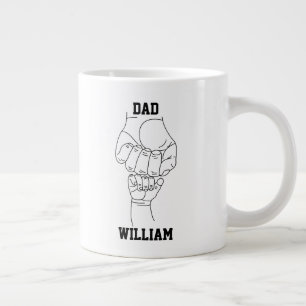 Personalisierter Vater Vater Daddy Geschenk mit de Jumbo-Tasse