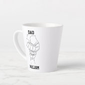 Personalisierter Vater Vater Daddy Geschenk mit de Milchtasse (Linke Ecke)