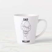 Personalisierter Vater Vater Daddy Geschenk mit de Milchtasse (Rechts)