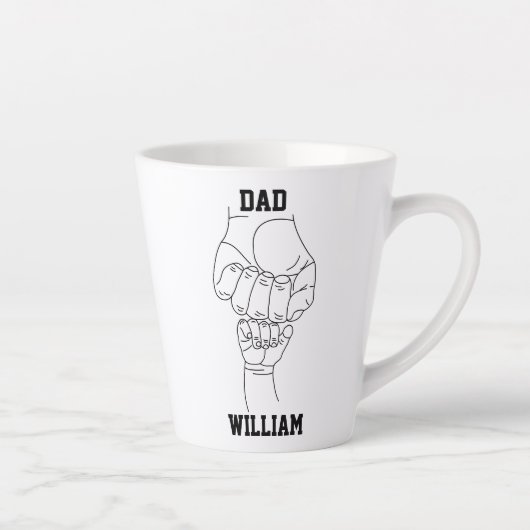 Personalisierter Vater Vater Daddy Geschenk mit de Milchtasse (Rechts)