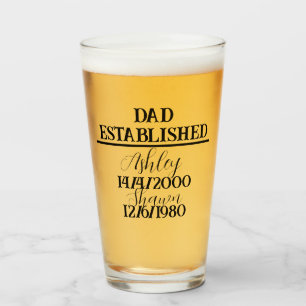 Personalisierter Vater, Vater, Geburtstag Glas