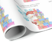 Personalisierter Vater Weihnachten Schneeflocken K Geschenkpapier (Rolleneckpunkt)