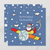 Personalisierter Vater Weihnachts-Weihnachtsmann-F Einladung (Vorne/Hinten)