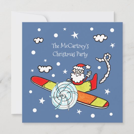 Personalisierter Vater Weihnachts-Weihnachtsmann-F Einladung (Vorderseite)