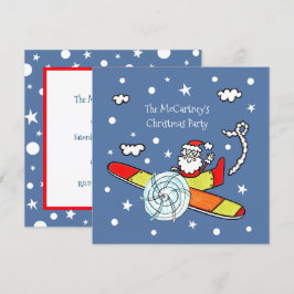 Personalisierter Vater Weihnachts-Weihnachtsmann-F Einladung