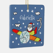 Personalisierter Vater Weihnachts-Weihnachtsmann-F Keramikornament (Rechts)