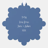 Personalisierter Vater Weihnachts-Weihnachtsmann-F Ornament Karte (Rückseite)