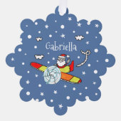 Personalisierter Vater Weihnachts-Weihnachtsmann-F Ornament Karte (Vorderseite)