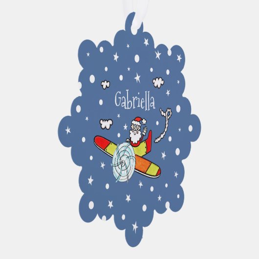 Personalisierter Vater Weihnachts-Weihnachtsmann-F Ornament Karte (Rechts)