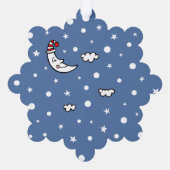 Personalisierter Vater Weihnachts-Weihnachtsmann-F Ornament Karte (Rückseite)