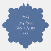 Personalisierter Vater Weihnachts-Weihnachtsmann-F Ornament Karte (Rückseite)