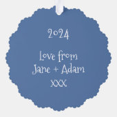 Personalisierter Vater Weihnachts-Weihnachtsmann-F Ornament Karte (Rückseite)