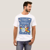 Personalisierter Vater Weihnachts-Weihnachtsmann-F T-Shirt (Vorne ganz)