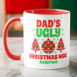 Personalisierter Vaters hässlicher Weihnachtssüßer Tasse