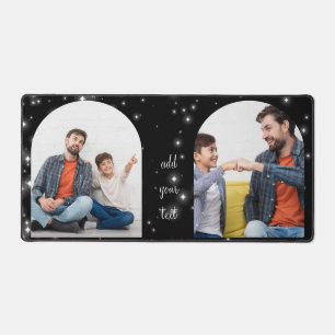 Personalisierter Vatertag 2 Foto-Collage Sternenkl Schreibtischunterlage