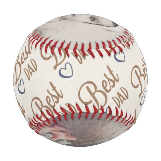 Personalisierter Vatertag Baseball (Rückseite)