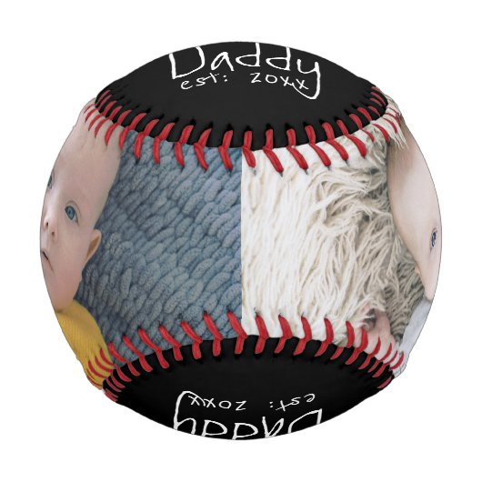 Personalisierter Vatertag Baseball (Vorderseite)