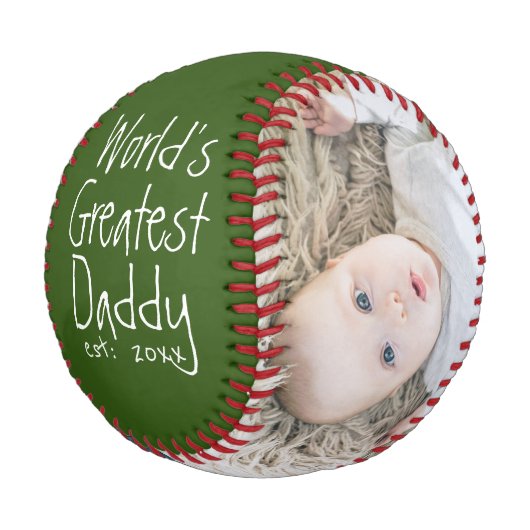 Personalisierter Vatertag Baseball (Schrägansicht)
