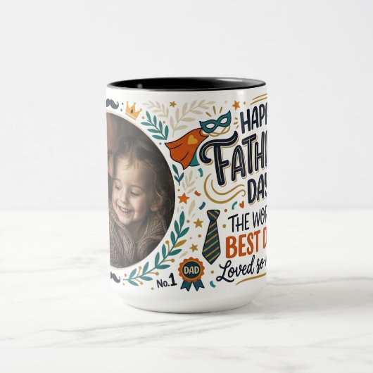 Personalisierter Vatertag-Becher mit Foto Tasse (Zentrum)