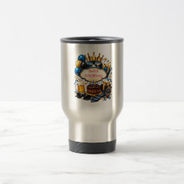 Personalisierter Vatertag-Becher Stylischer blauer Reisebecher