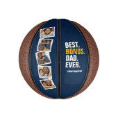 Personalisierter Vatertag Bester Bonus Vater je Mini Basketball (Vertikal)