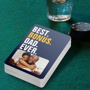 Personalisierter Vatertag Bester Bonus Vater je Spielkarten