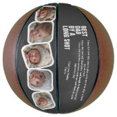 Personalisierter Vatertag Bester Vater mit großem Basketball (Vertikal)