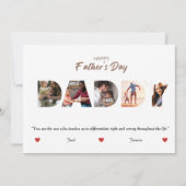 Personalisierter Vatertag DADDY FotoCollage Einladung (Vorderseite)