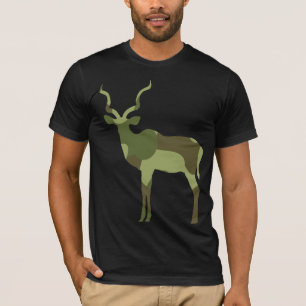 Personalisierter Vatertag Deer Camouflage T - Shir T-Shirt
