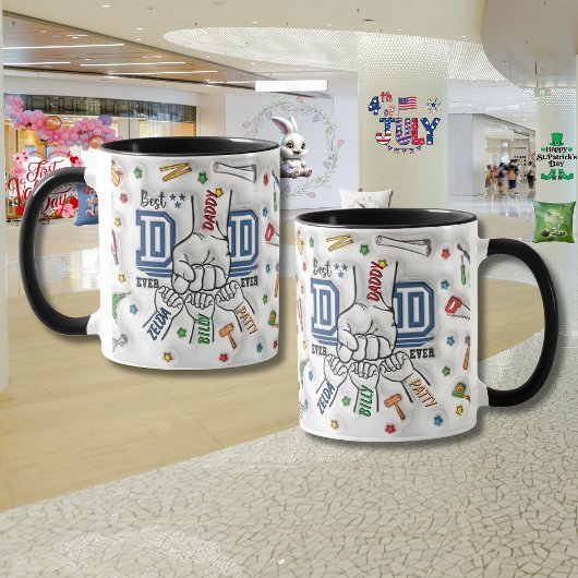 Personalisierter Vatertag "Faustschlag" Tasse