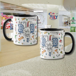 Personalisierter Vatertag "Faustschlag" Tasse