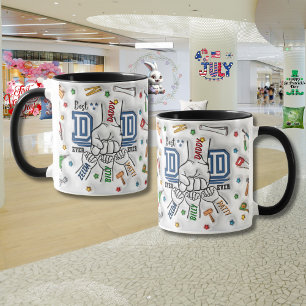 Personalisierter Vatertag "Fist Bump" Tasse