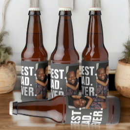 Personalisierter Vatertag Foto Geschenk Bester Vat Bierflaschenetikett