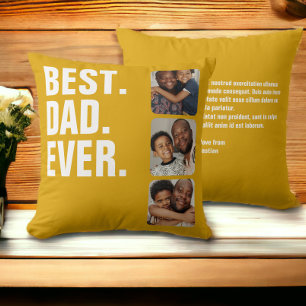 Personalisierter Vatertag Foto Geschenk Bester Vat Kissen