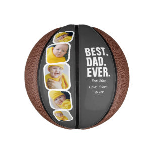 Personalisierter Vatertag Foto Geschenk Bester Vat Mini Basketball