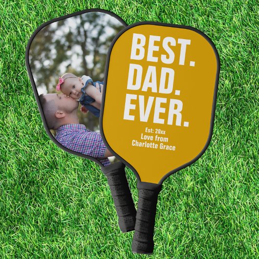 Personalisierter Vatertag Foto Geschenk Bester Vat Pickleball Schläger