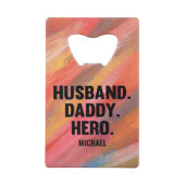 Personalisierter Vatertag Geldbeutel Flaschenöffner (Vorderseite)