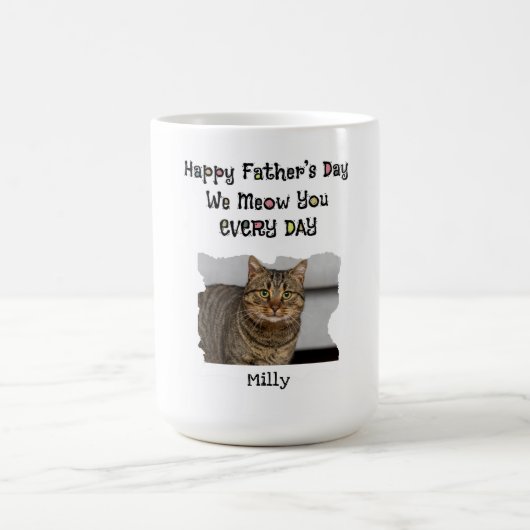 Personalisierter Vatertag Katze Tasse (Mittel)