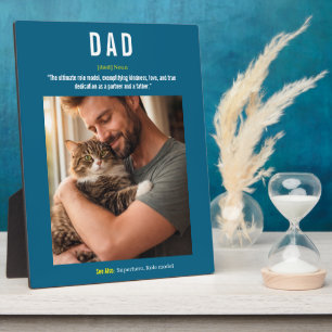 Personalisierter Vatertag mit Tier Süße Tiere Fotoplatte