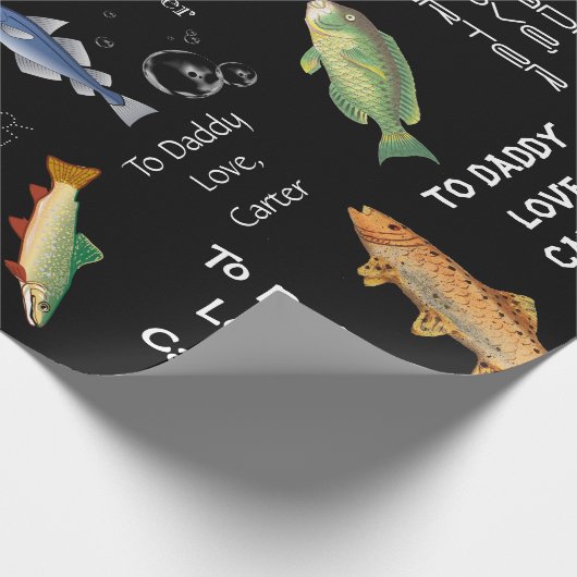 Personalisierter Vatertag oder Geburtstag Geschenkpapier (Ecke)