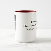 Personalisierter Vatertag "VATER" Beschreibung Tasse (Zentrum)