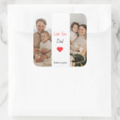 Personalisierter Vatertag | Vater-Geschenk Quadratischer Aufkleber (Tasche)